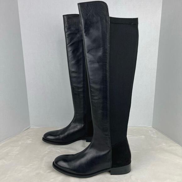 Luichiny Trend Lee Black‎ Leather Stretch Panel
Over The Knee 50/50 Zip Boots 7 - Picture 6 of 16